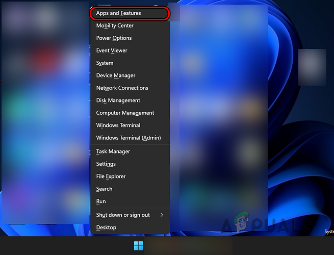 Open Apps & Features