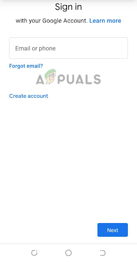 Signing in your Google account