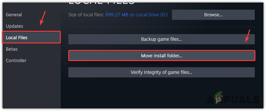 Proceeding to move the installer folder