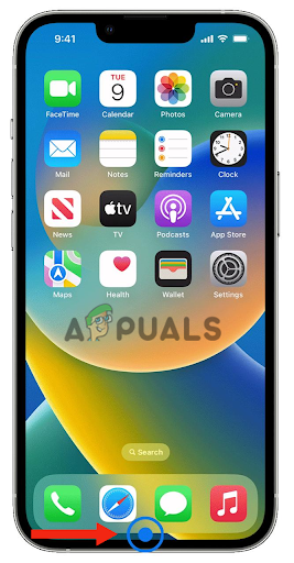 Swipe up from the bottom of the screen. Then, pause in the middle of the screen