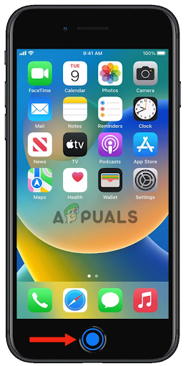 Double-clicking the Home button