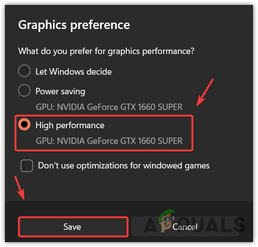 Selecting GPU for the game