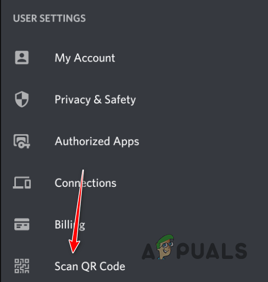 Navigating to Scan QR Code