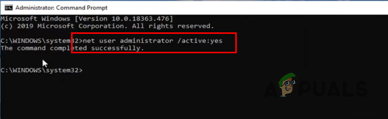 Enabling Windows Admin Account