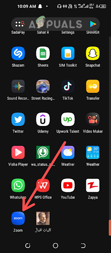 Open the Zoom mobile app