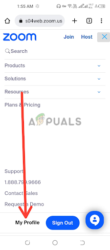 Click on My Profile or Personal