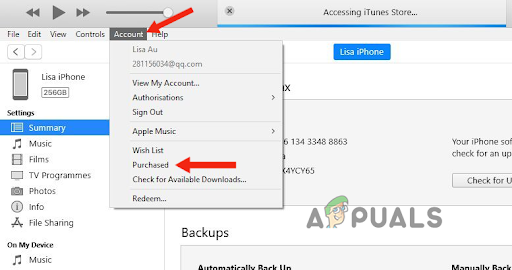 Click on Account and go to Purchased