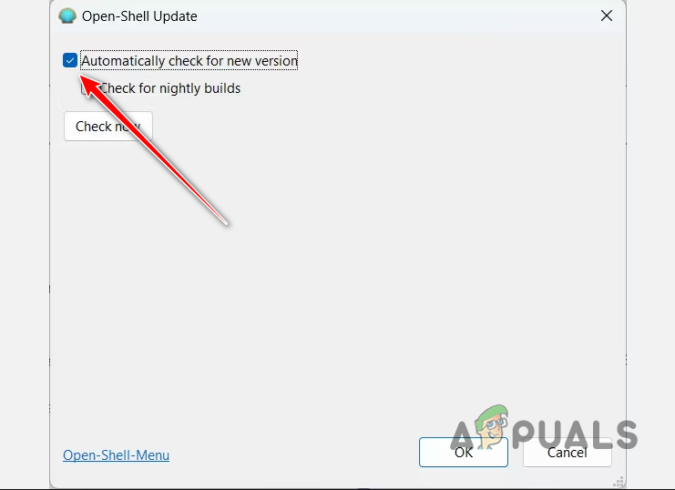 Enabling Open Shell Automatic Update