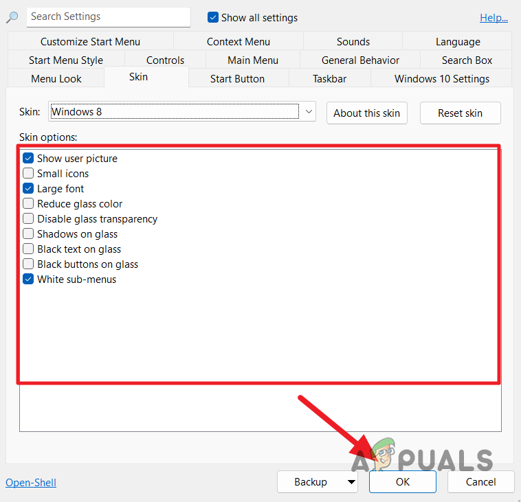 Changing Start Menu Skin