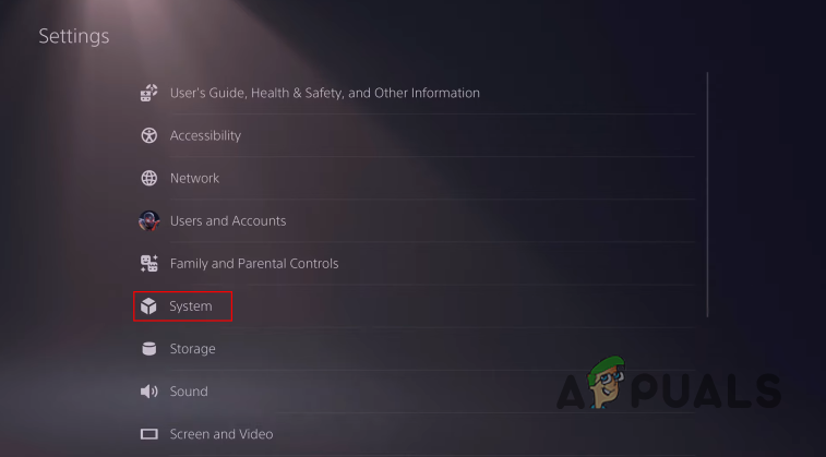 Navigating to System Settings