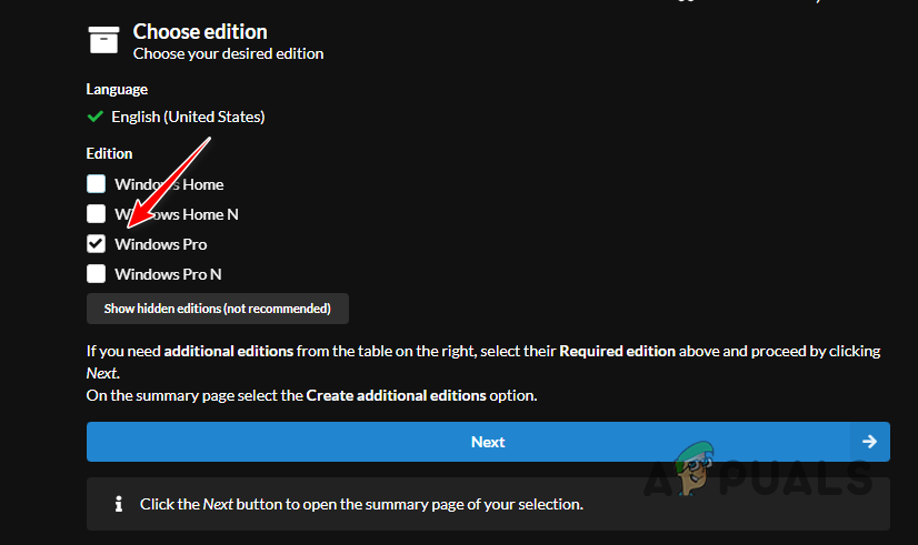 Choosing Windows 11 Pro Edition