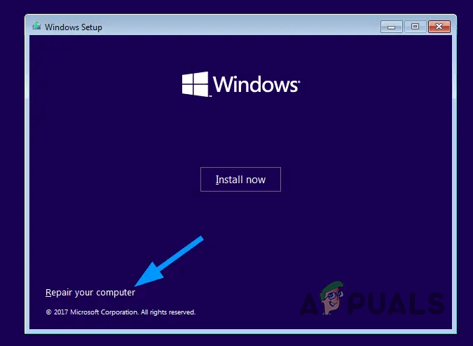 Navigating to Repair Your Computer Menu