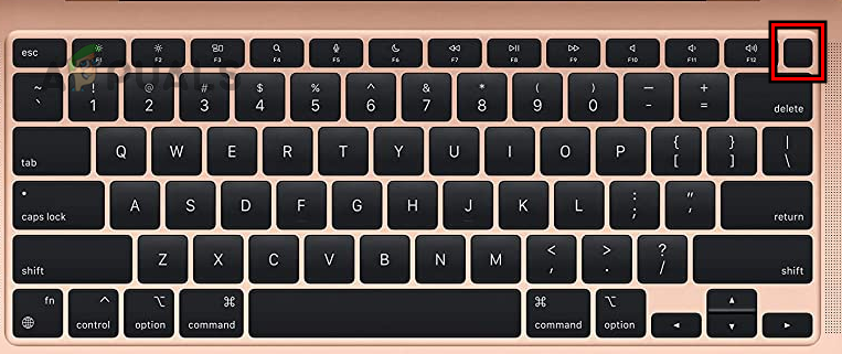 Press the Power Button of the MacBook Air