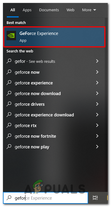Opening Geforce experience