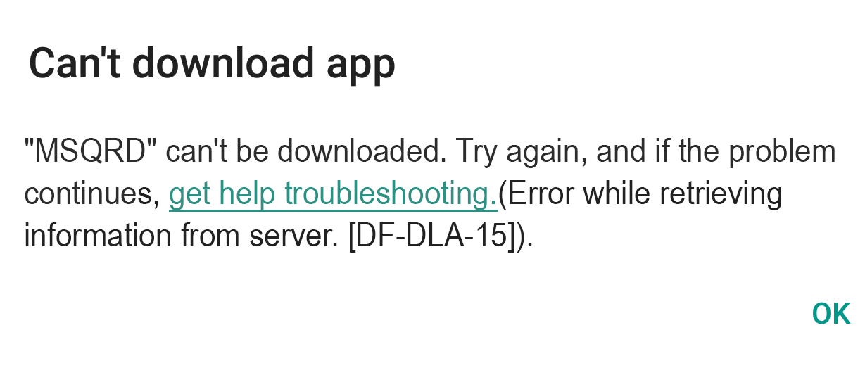 Fix: Error retrieving information from server [DF-DLA-15]