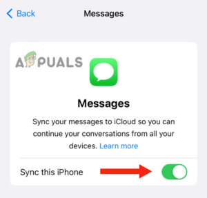 Turn off the toggle and turn it on again
