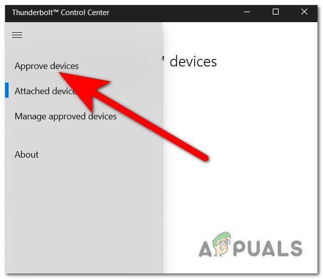 Selecting the Approve Device section