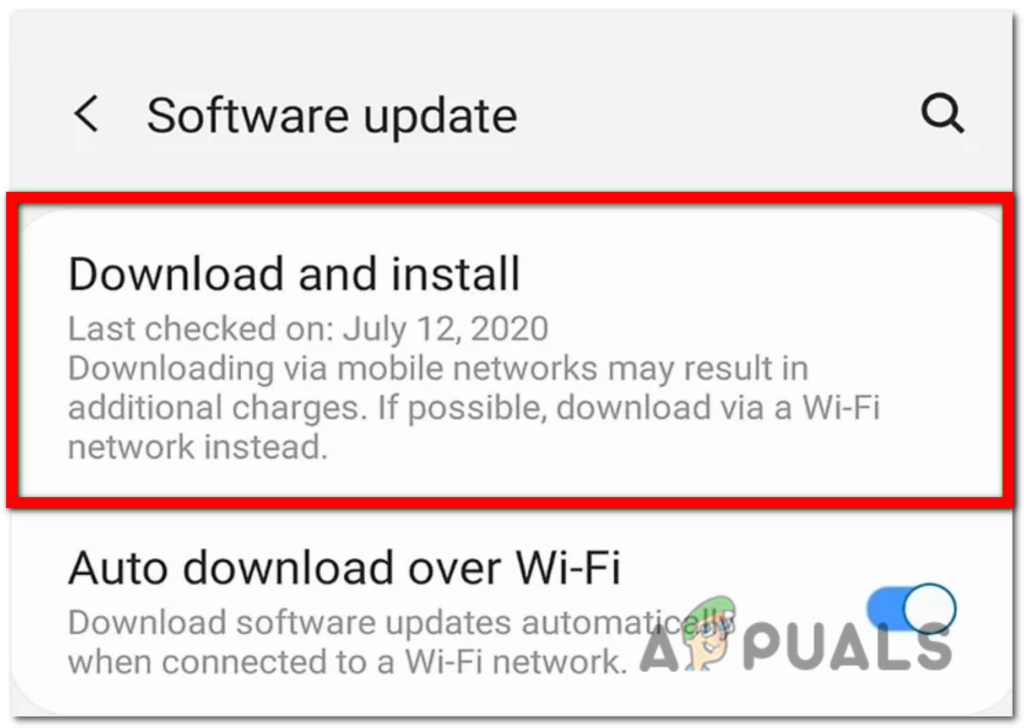 Tap on Download and Install