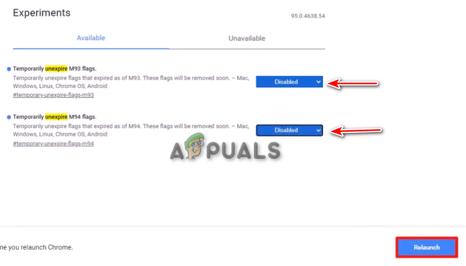 Disabling temporarily unexpire flags
