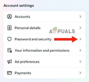 Choose Password and Security