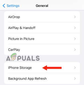 Choose iPhone Storage