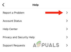 Hit the Report a Problem button