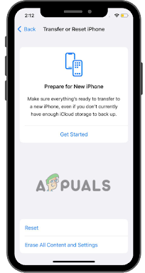 Tap the Reset options