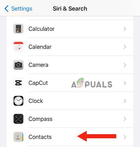 Tap on Contacts