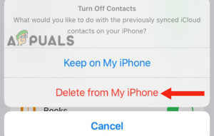 Taping on Delete from My iPhone