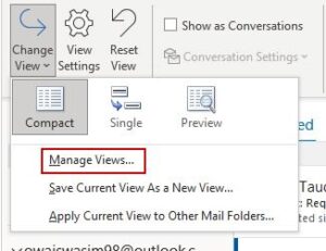 Clickable Outlook View How to Change View in Outlook to Compact, Single or Preview?