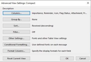 How to Change View in Outlook to Compact, Single or Preview?