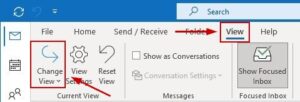 How to Change View in Outlook to Compact, Single or Preview?
