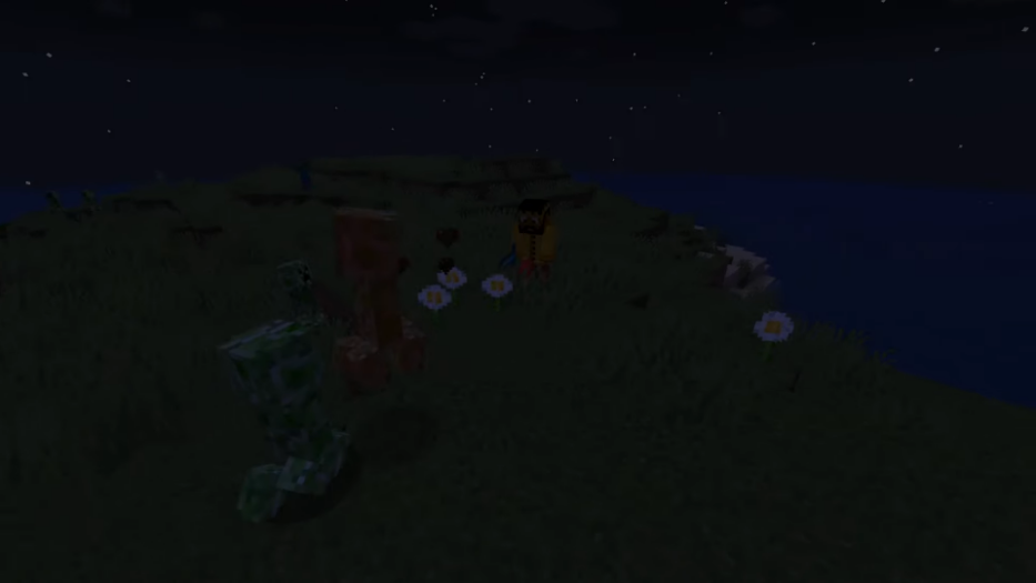 When you attack a Creeper it turns Pink