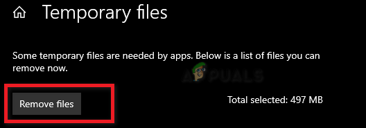 Removing temporary files 