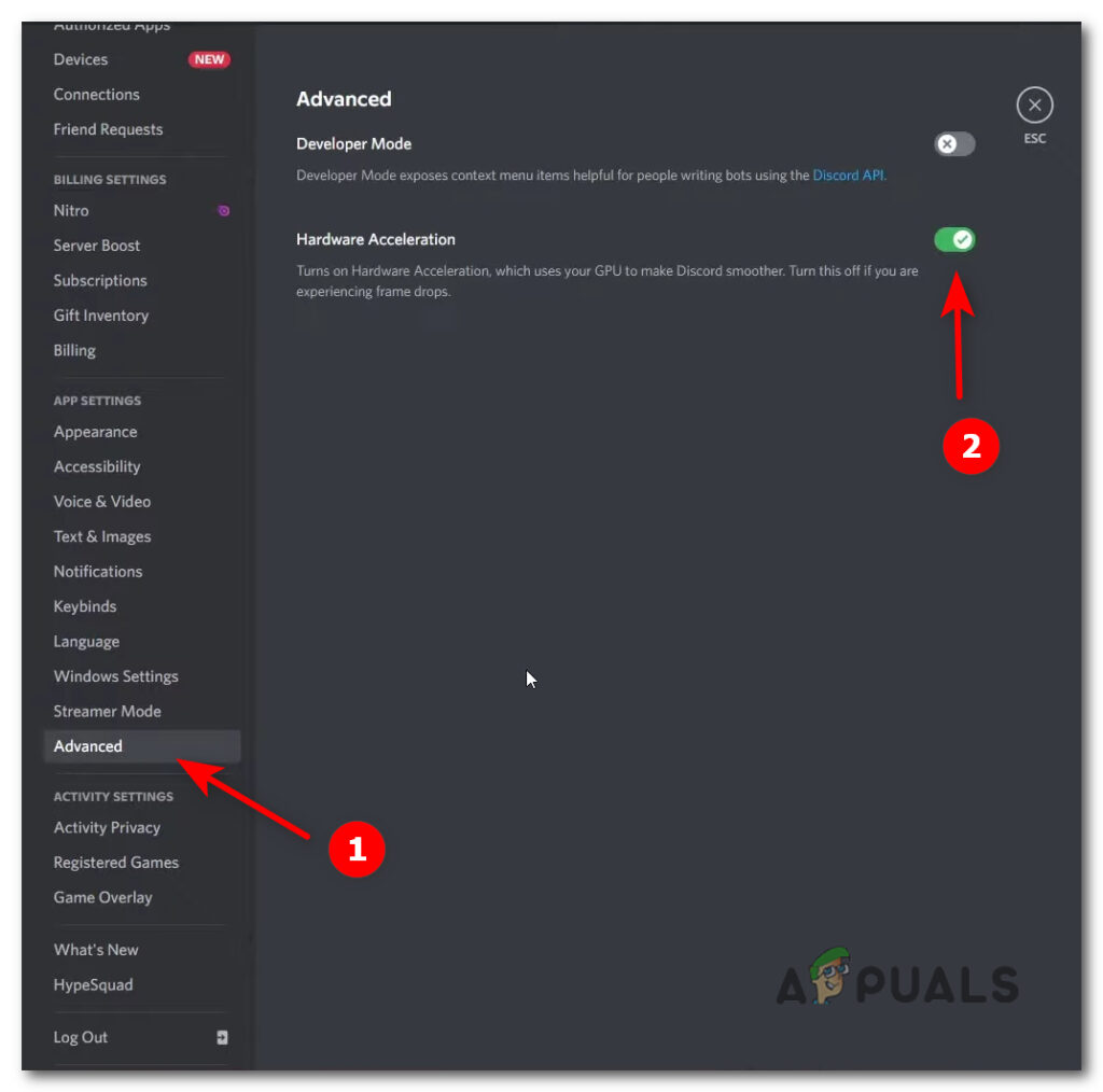 Disable Hardware Acceleration