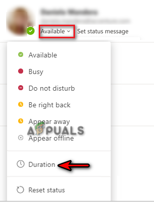 Setting status duration