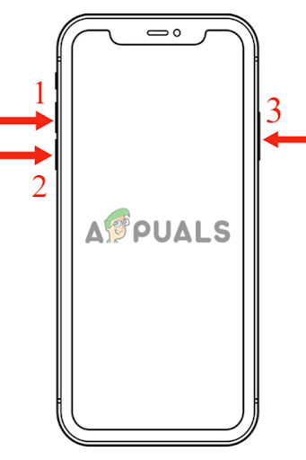 Force restart iPhone by pressing the keys