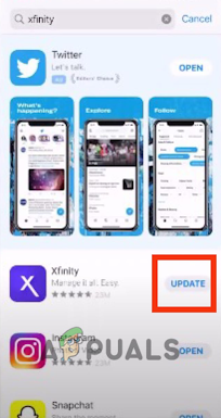 Tap on the Update option