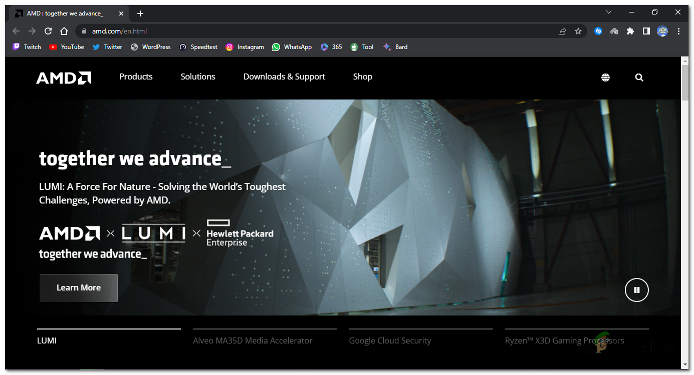 Visit the AMD website