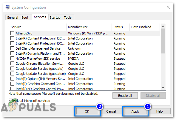 Click "Apply" and then "OK" to save the changes.