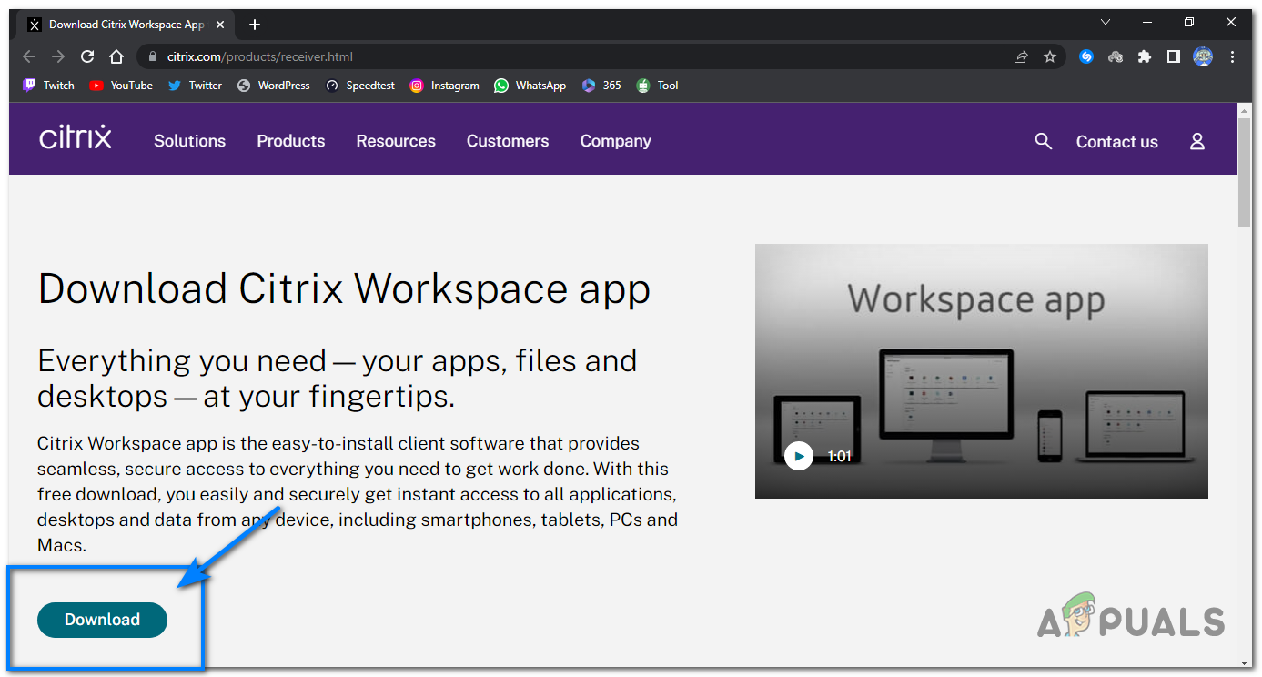 Press the "Download" button.