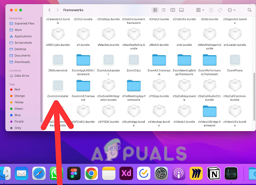 Double-clicking on the Zoom Uninstaller file