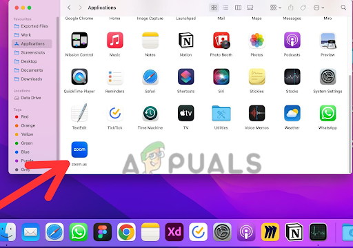 Locate the zoom.us application