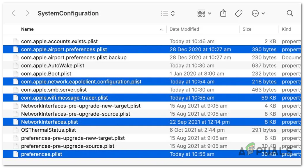 Control click the following files from the folder that opens and select Move to Trash: