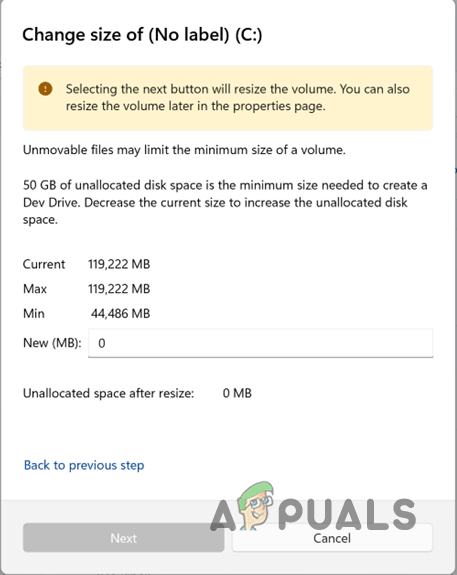 Resizing Existing Volume