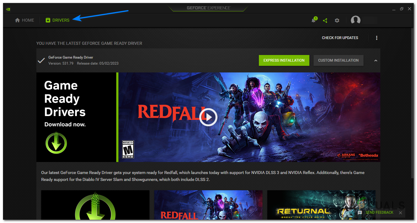 go to the DRIVERS tab