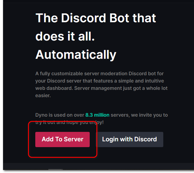 Click on the "Add To Server" option