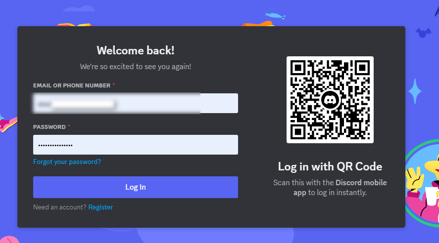 Login into your Discord account