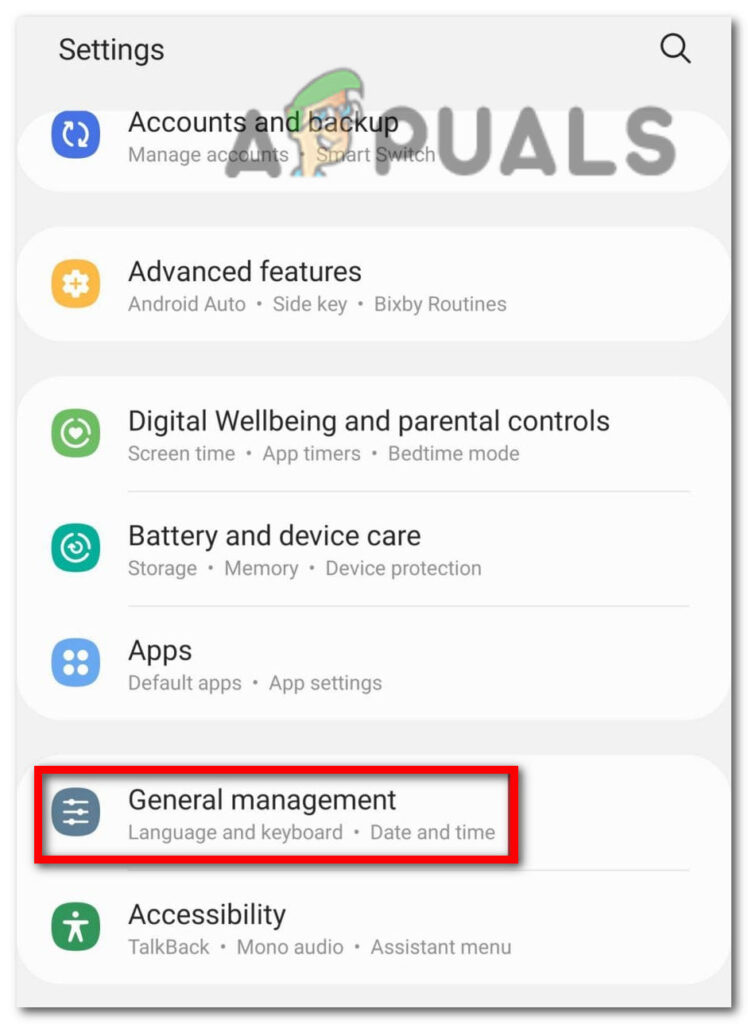 Go to General Management 