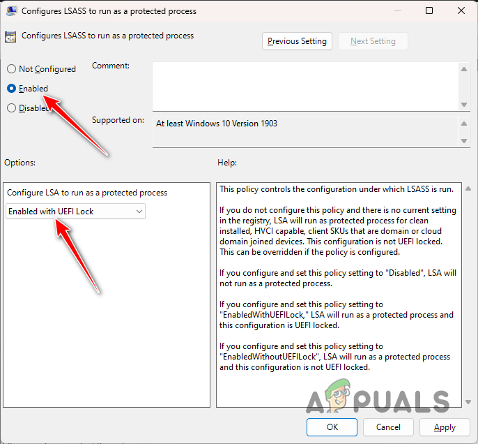 Configuring LSA Policy